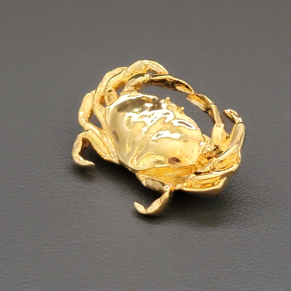 1998 GG Harris Dungeness Crab Brooch – 24K Gold Electroplated Fine Pewter Pin - Picture 6 of 6